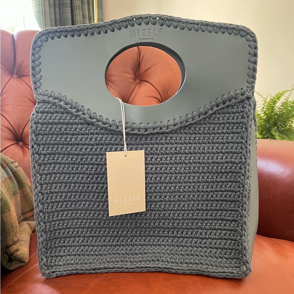 Mizele Handmade Leather & Knit Bag